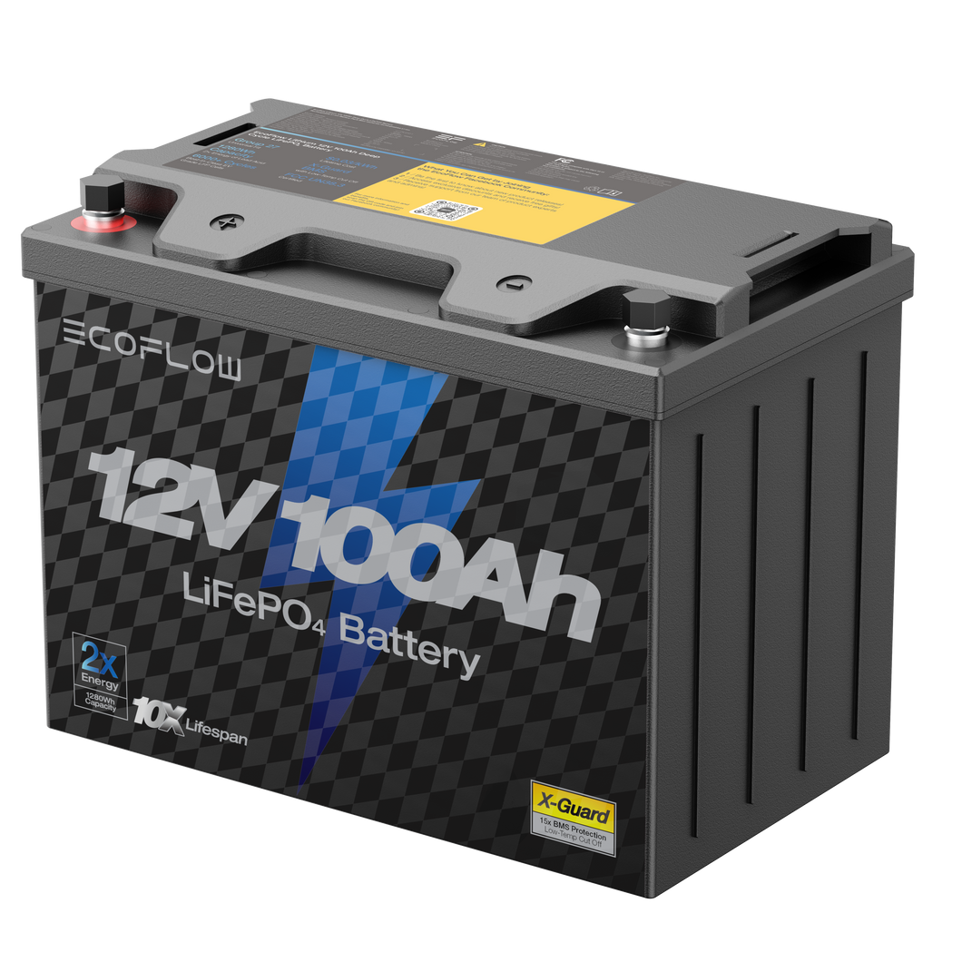 EcoFlow Lithium 12V 100Ah Deep Cycle LiFePO4 Battery