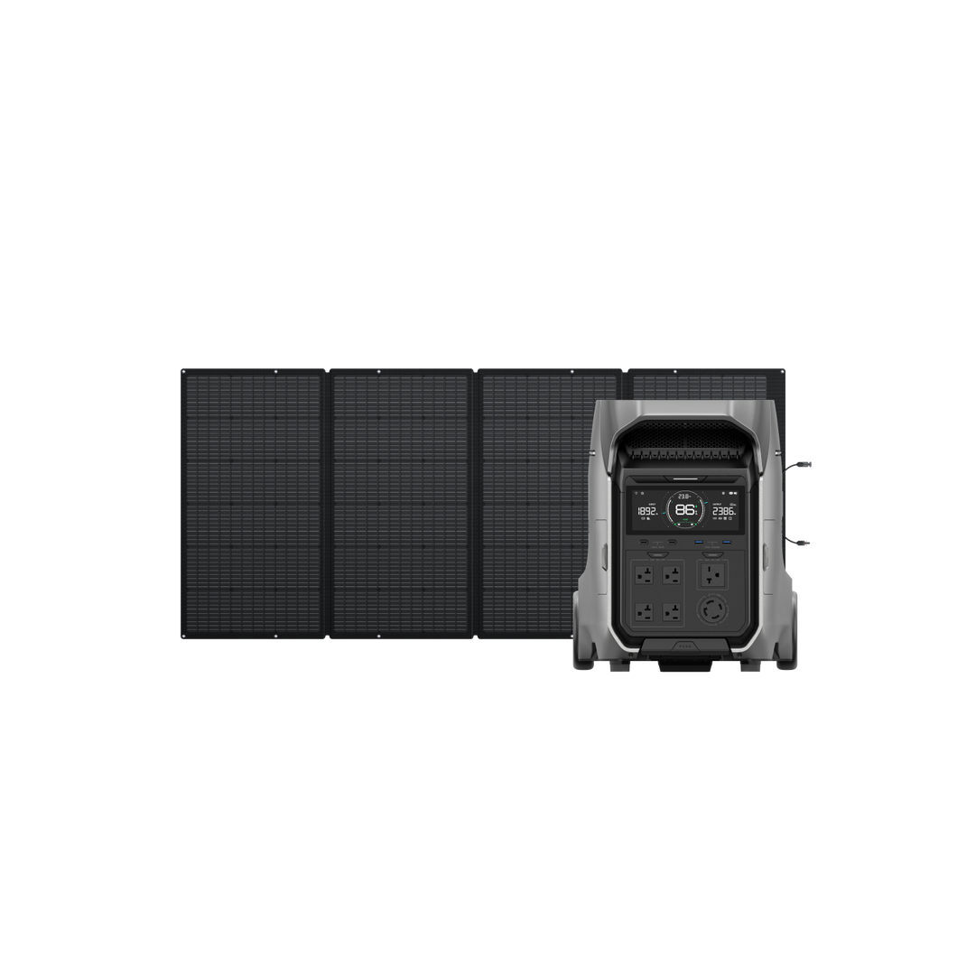 EcoFlow DELTA Pro 3 Portable Power Station + 3*EcoFlow 400W Portable Solar Panel