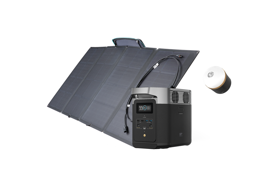 EcoFlow DELTA 2 Solar Generator with Free Camping Light